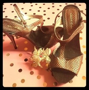 Bronze slingbacks